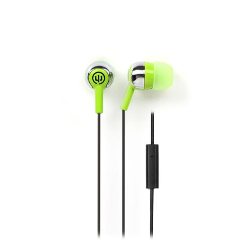 Wicked Audio Écouteurs Boutons avec Microphone Vert ou Rouge - Simple Boutique