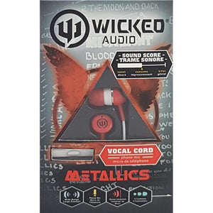Wicked Audio Écouteurs Boutons avec Microphone Vert ou Rouge - Simple Boutique