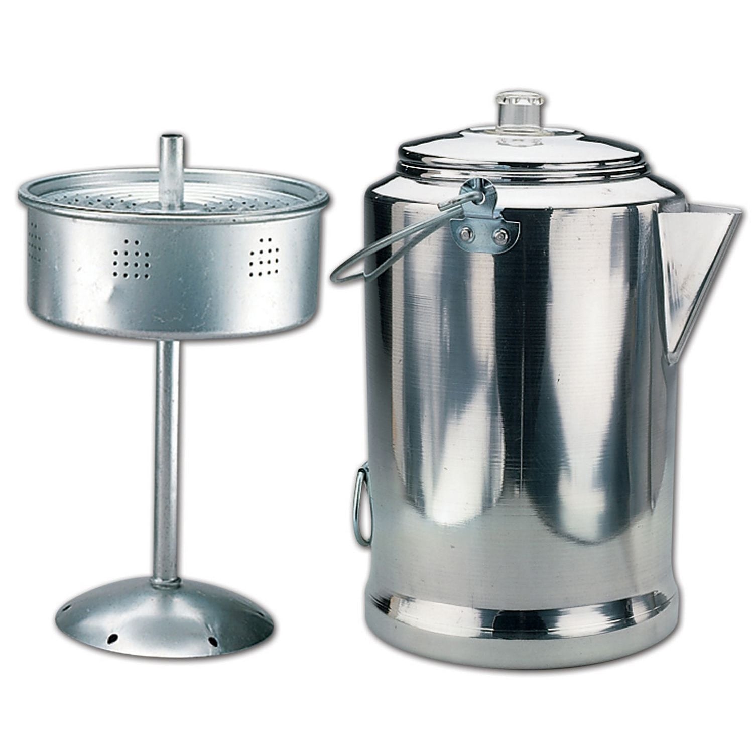 World Famous - Percolateur pour Utilisation Extérieur, Capacité de 20 Tasses, Fabriqué en Aluminium - Simple Boutique