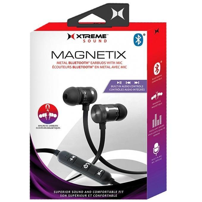 Xtreme Magnetix Écouteurs Bluetooth Métal Noir (XBE9-0110-BLK) - Simple Boutique