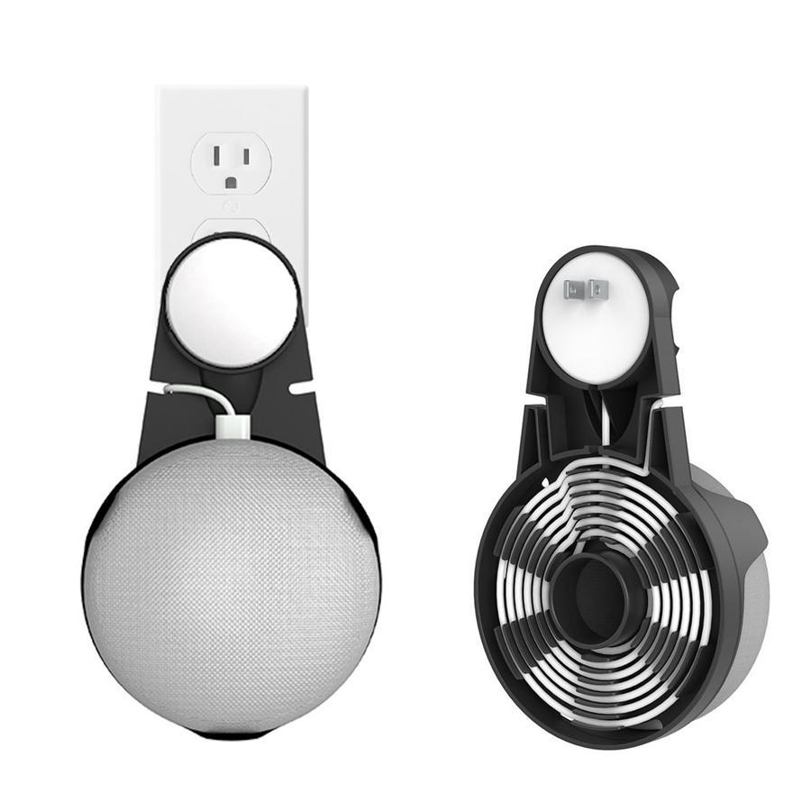 Xtreme Support de Fixation Murale pour Google Home Mini, Encombrement Réduit, Montage sur Prise Secteur, Gestion du Cordon, Noir - Simple Boutique