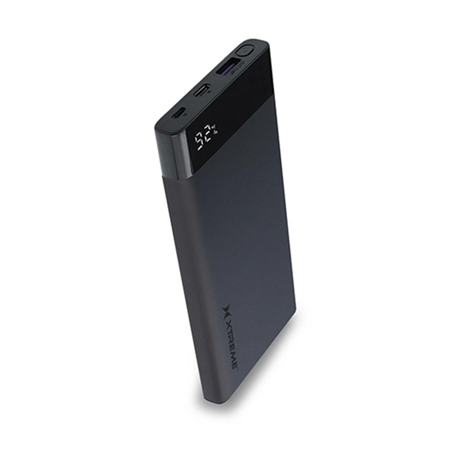 Xtreme XBB8-0144-SPG Banque de Puissance Mince/ Batterie de Secour 10 000MAH PD + QC 3.0, Noir