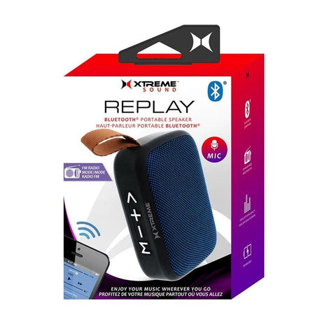 Xtreme XBS9-1050-NVY Haut-Parleur Portable Replay Bluetooth, Résistant aux Éclaboussures, Bleu