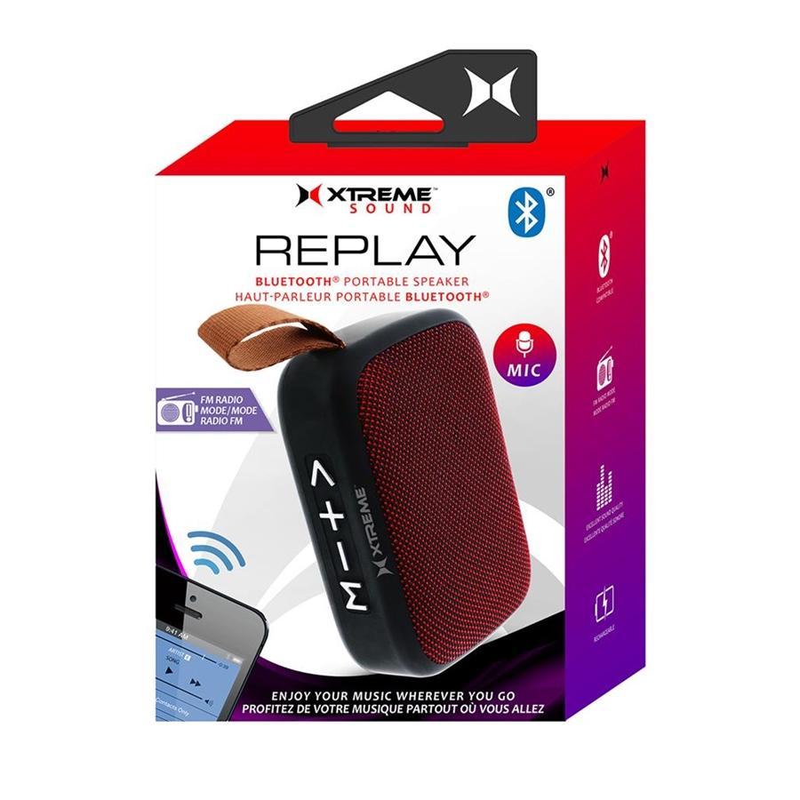 Xtreme XBS9-1050-RED Haut-Parleur Portable Replay Bluetooth, Résistant aux Éclaboussures, Rouge - Simple Boutique