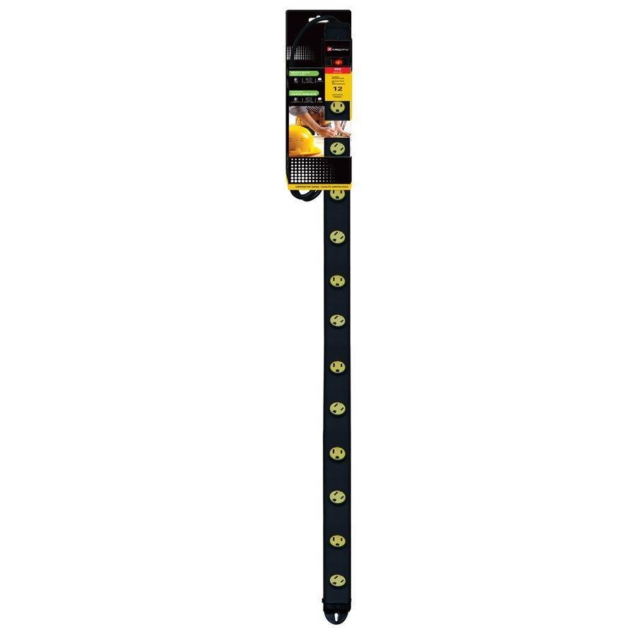 Xtricity 3-70609 Multiprises Robuste 12 Prises 6 Pieds Noir - Simple Boutique