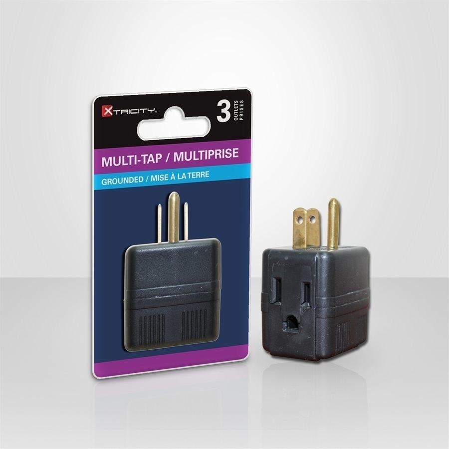 Xtricity 3-70619 Multiprise 3 Prises Noir - Simple Boutique