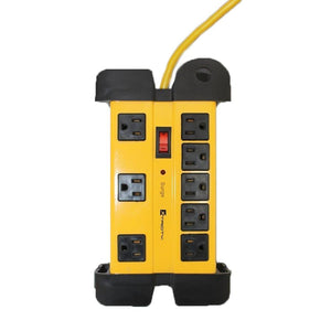 Xtricity 3-70626 Protecteur de Surtension Élctrique 8 Prises Usage Robuste 1200J 6pi Jaune - Simple Boutique