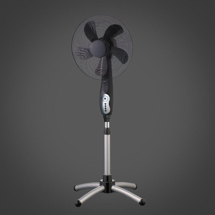 Xtricity 4-80303 Ventilateur sur Pied 16'' Télécommande 55W 3 Vitesses Gris - Simple Boutique