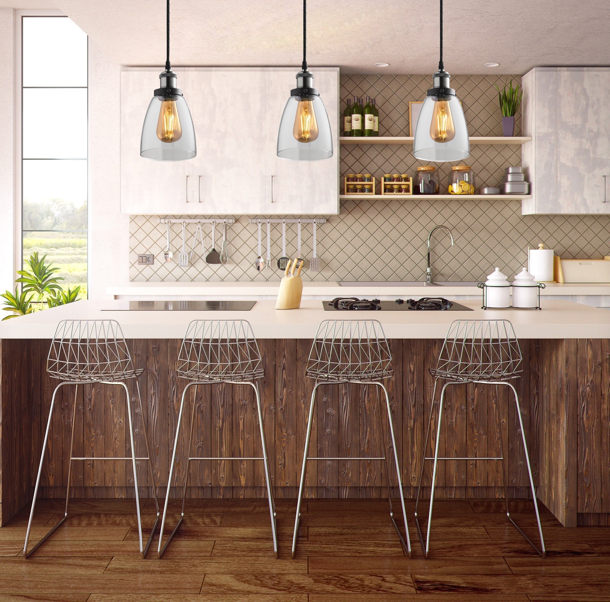 Xtricity 4-80402 Luminaire Suspendu Verre Clair Ampoule Del Incluse - Simple Boutique