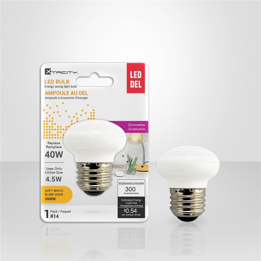 Xtricity - Ampoule DEL Gradable à économie d'énergie, 4.5W, Culot E26, 3000K Blanc Doux - Simple Boutique
