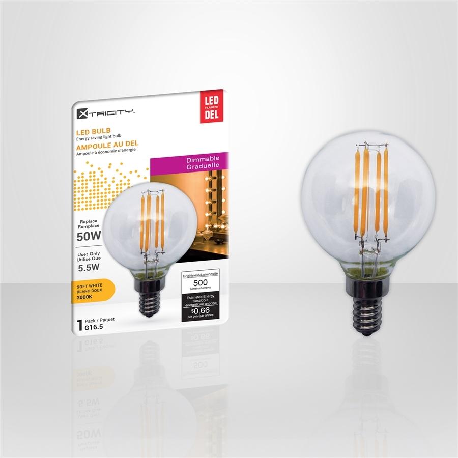 Xtricity - Ampoule DEL Gradable à économie d'énergie, 5.5W, Culot Candélabre, 3000K Blanc Doux - Simple Boutique