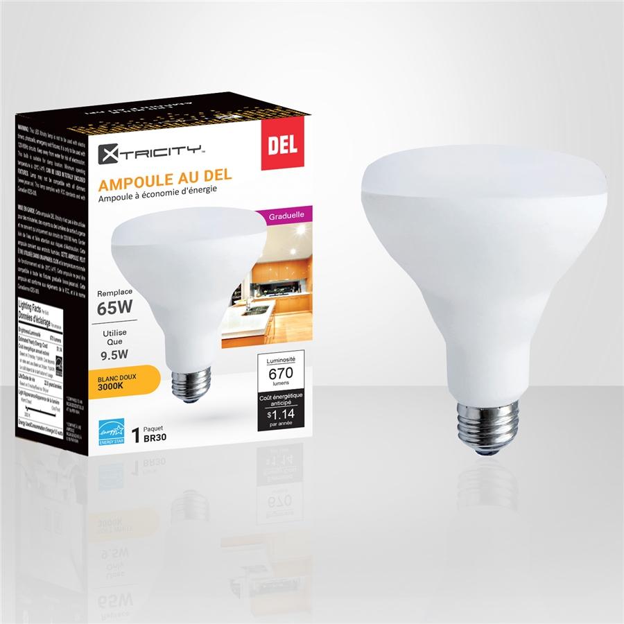 Xtricity - Ampoule DEL Gradable à économie d'énergie, 9.5W, Culot E26, 3000K Blanc Doux - Simple Boutique