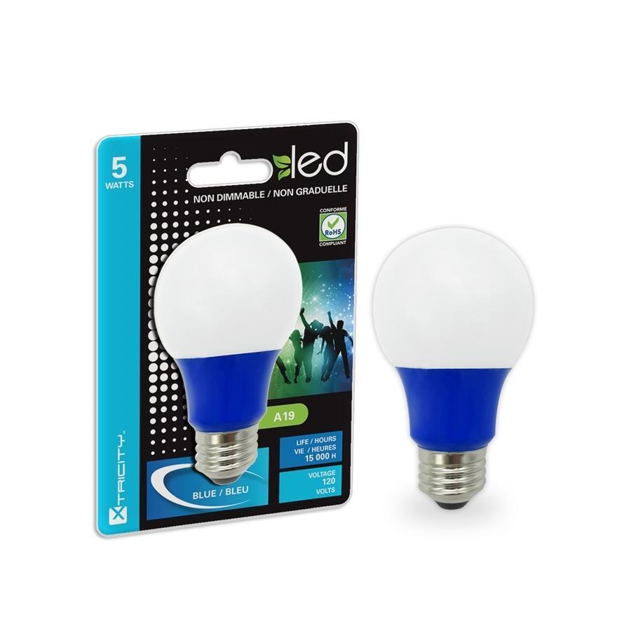 Xtricity Ampoule DEL Type A/5W/120V/E26/ couleur bleu 1cd - Simple Boutique