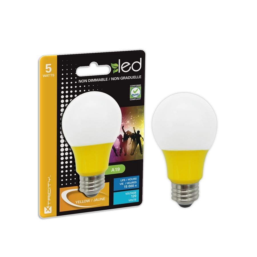 Xtricity Ampoule DEL Type A/5W/120V/E26/ couleur jaune 1cd - Simple Boutique