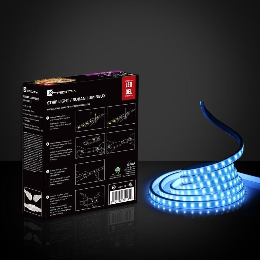Xtricity Bande del flexible 15'x0.8mm/8W -3'/120V/Bleu Intérieur et Extérieur - Simple Boutique