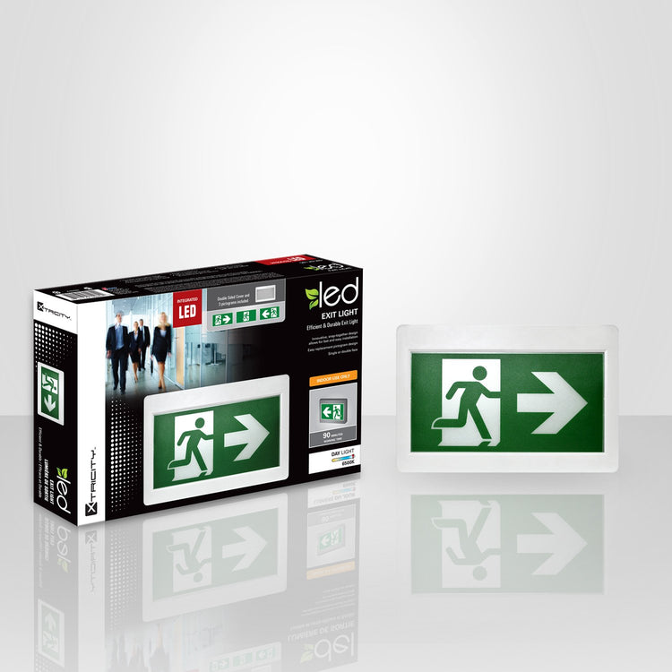 Xtricity DEL Lumiere Sortie D'urgence Avec 3 Pictogrammes - Simple Boutique