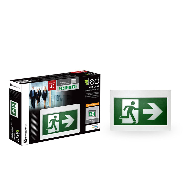 Xtricity DEL Lumiere Sortie D'urgence Avec 3 Pictogrammes - Simple Boutique