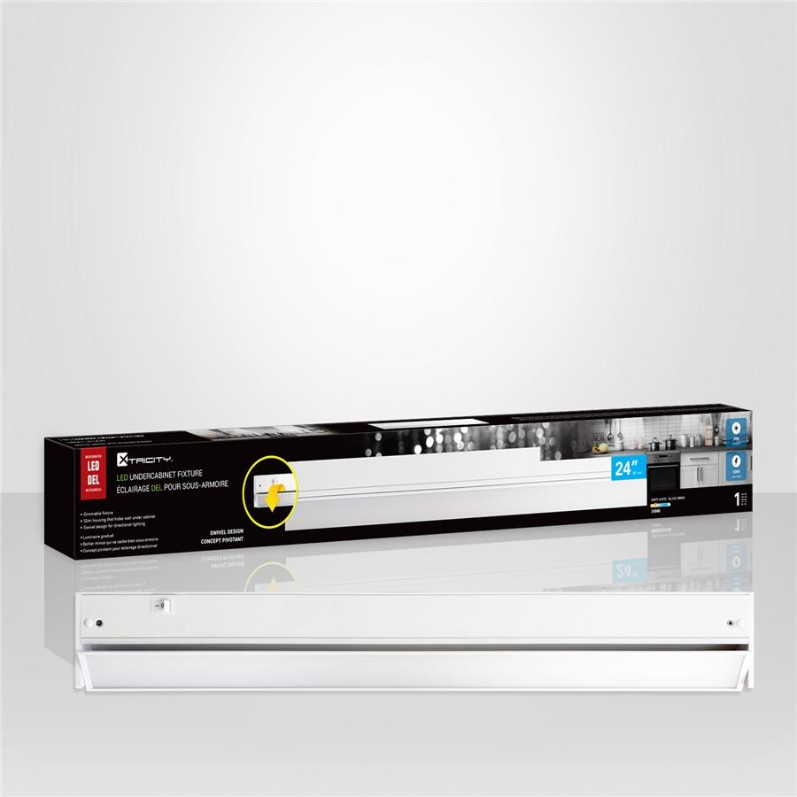 Xtricity - Éclairage DEL Sous Armoire Gradable, Longeur de 24'', Concept Pivotant, 14W, 3000K Blanc Doux - Simple Boutique