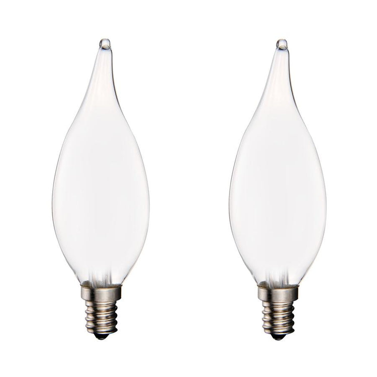 Xtricity - Ensemble d'ampoules DEL Givrées Gradables à économie d'énergie, 5.5W, Culot Candélabre, 3000K Blanc Dous - Simple Boutique
