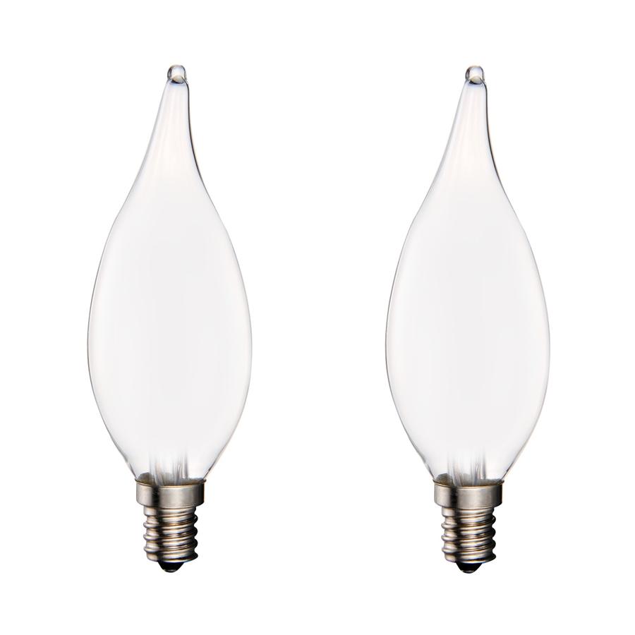 Xtricity - Ensemble d'ampoules DEL Givrées Gradables à économie d'énergie, 5.5W, Culot Candélabre, 3000K Blanc Dous - Simple Boutique
