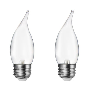 Xtricity - Ensemble de 2 Ampoule DEL Givrées Gradables à économie d'énergie, 5.5W, Culot E26, 3000K Blanc Doux - Simple Boutique