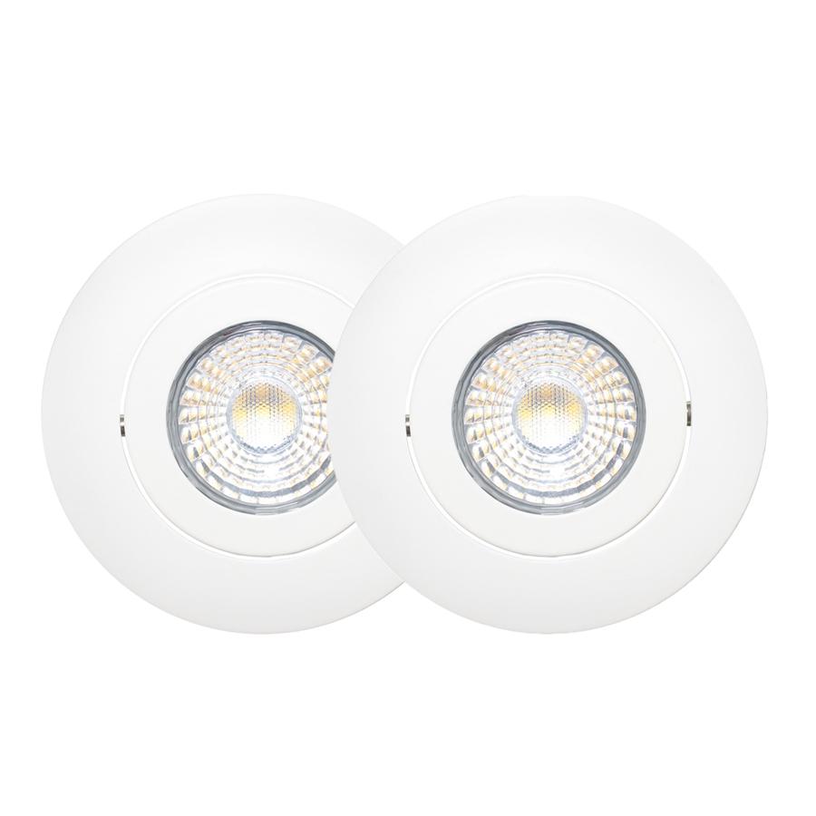 Xtricity - Ensemble de 2 Lumières Encastrées Inclinable DEL, Diamètre de 3'', Gradable, 8W, 5 Options de Couleurs - Simple Boutique