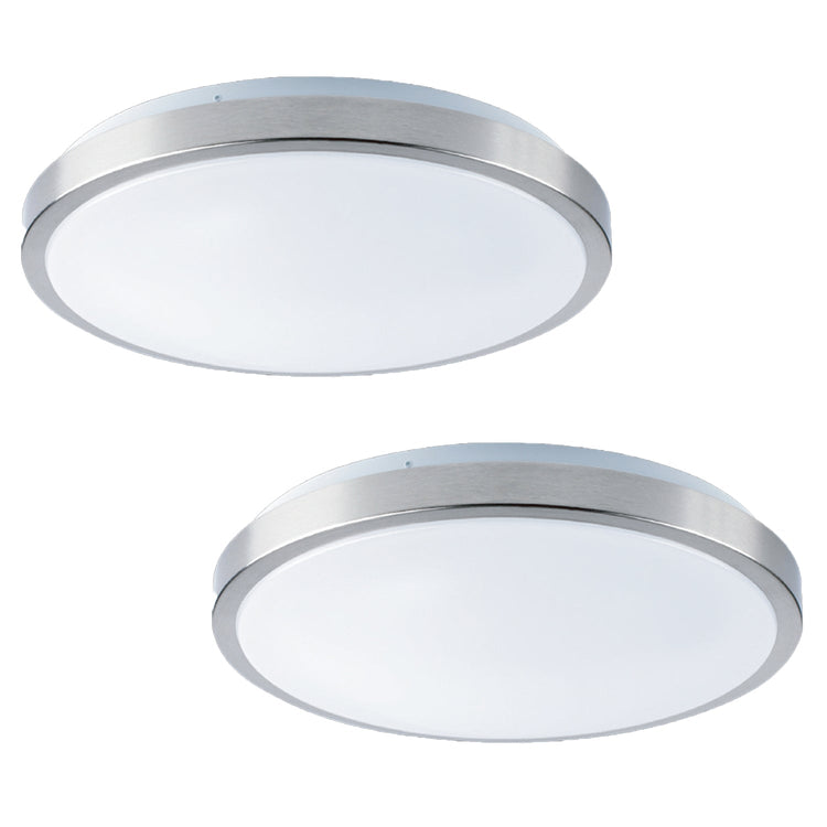 Xtricity - Ensemble de 2 Plafonniers avec DEL Intégrées, Gradable, Diamètre de 11'', 15W, 3000K Blanc Doux - Simple Boutique