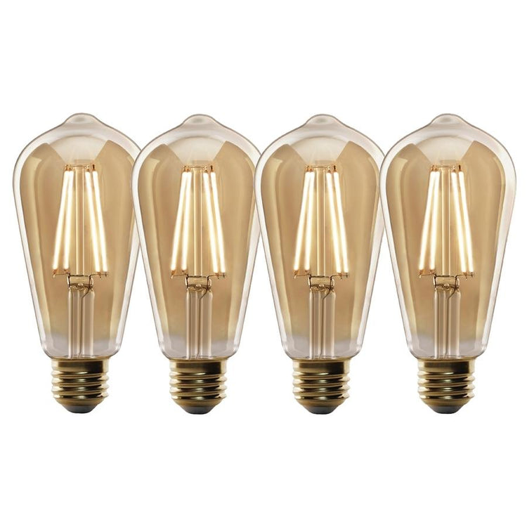 Xtricity - Ensemble de 4 Ampoules DEL Style à l'ancienne, 5W, Culot E26, 2200K Blanc Doux - Simple Boutique