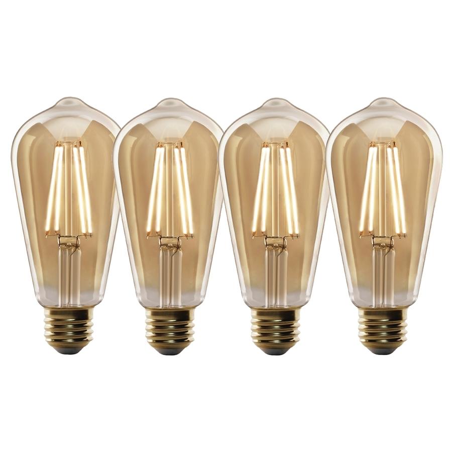 Xtricity - Ensemble de 4 Ampoules DEL Style à l'ancienne, 5W, Culot E26, 2200K Blanc Doux