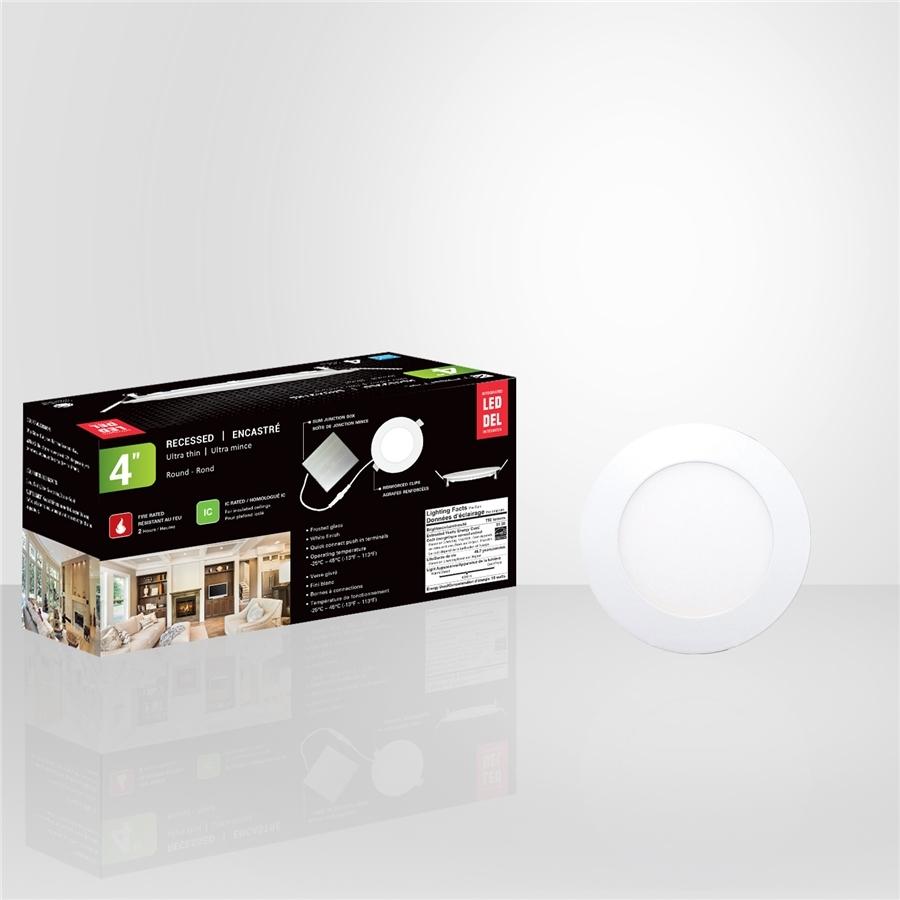 Xtricity - Ensemble de 4 Lumières Encastrées DEL, Diamètre de 4'', Gradables, 10W, 4000K Blanc Froid - Simple Boutique