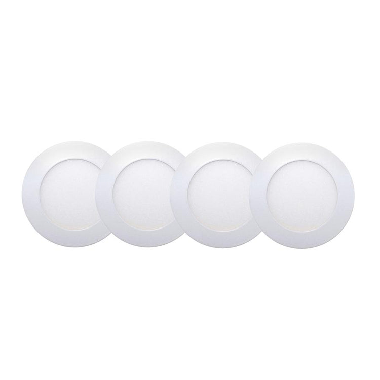 Xtricity - Ensemble de 4 Lumières Encastrées DEL, Diamètre de 4'', Gradables, 10W, 4000K Blanc Froid - Simple Boutique