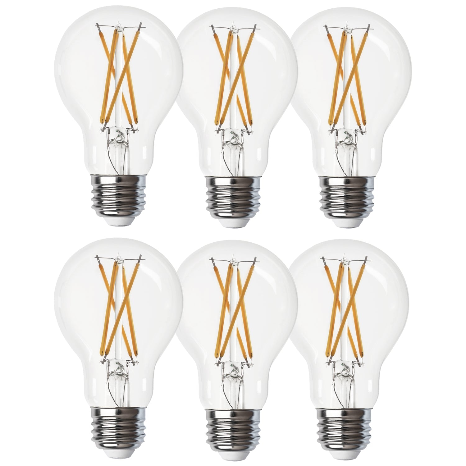 Xtricity - Ensemble de 6 Ampoules DEL à Économie d'énergie, Gradable, 9W, Type A, 3000K Blanc Doux - Simple Boutique