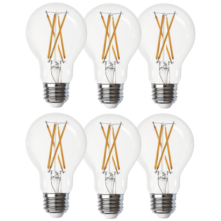 Xtricity - Ensemble de 6 Ampoules DEL à Économie d'énergie, Gradable, 9W, Type A, 3000K Blanc Doux - Simple Boutique