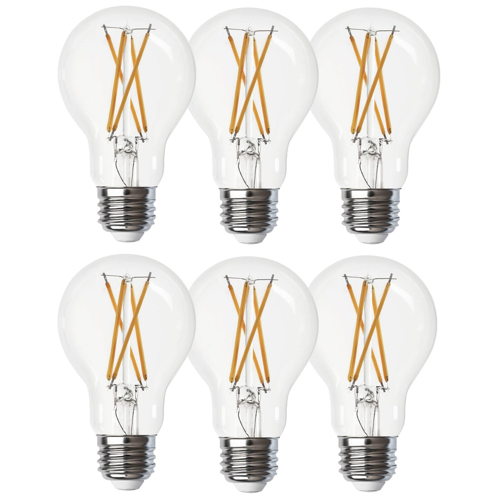 Xtricity - Ensemble de 6 Ampoules DEL à Économie d'énergie, Gradable, 9W, Type A, 3000K Blanc Doux