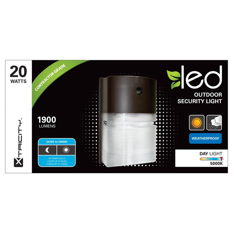 Xtricity Fixture Extérieur de Securité au DEL 20w 5000k 1900l - Simple Boutique