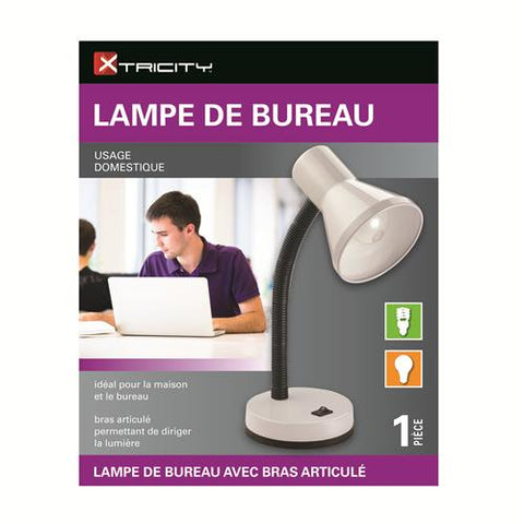 Xtricity Lampe De Table Bras Articulé 60W Blanc