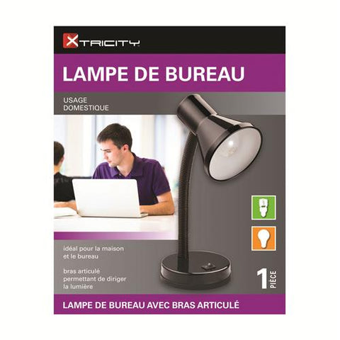 Xtricity Lampe De Table Bras Articulé 60W Noir