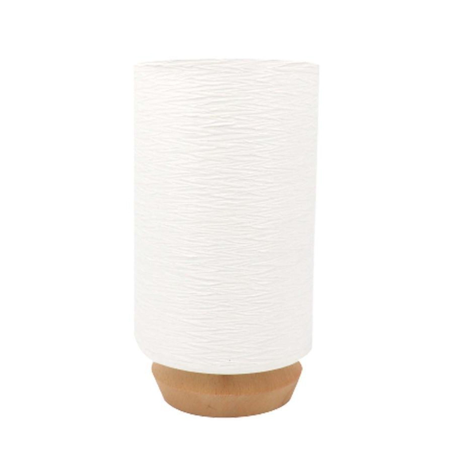 Xtricity - Lampe de Table Cylindrique, 6.29'' x 12'', De la Collection WoodWard, Blanc - Simple Boutique