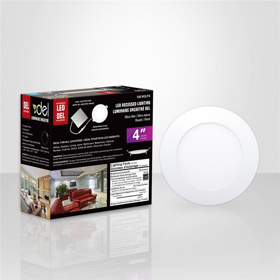 Xtricity - Lumière Encastrée DEL, Diamètre de 4'', Gradable, 10W, 5000K Lumière du Jour - Simple Boutique