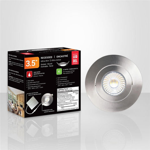 Xtricity - Lumière Encastrée DEL Inclinable, Diamètre de 3.5'', Gradable, 7W, 3000K Blanc Doux
