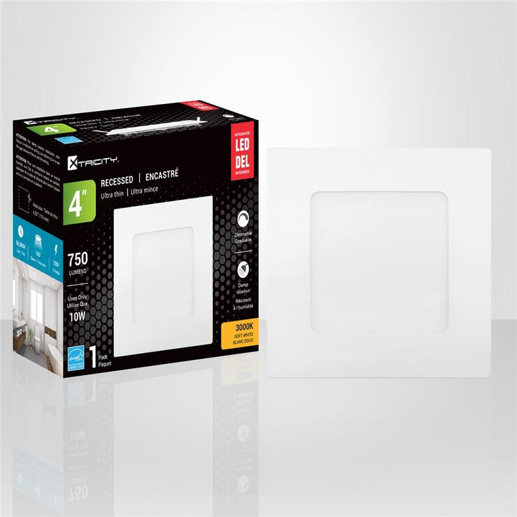Xtricity - Lumière Encastrée DEL, Largeur de 4'', Gradable, 10W, 3000K Blanc Doux - Simple Boutique
