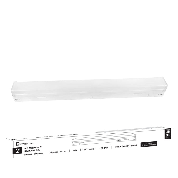 Xtricity - Luminaire DEL, Longeur de 2 Pieds, 1610 Lumens, 14W, Trois Options de Température de Couleur - Simple Boutique