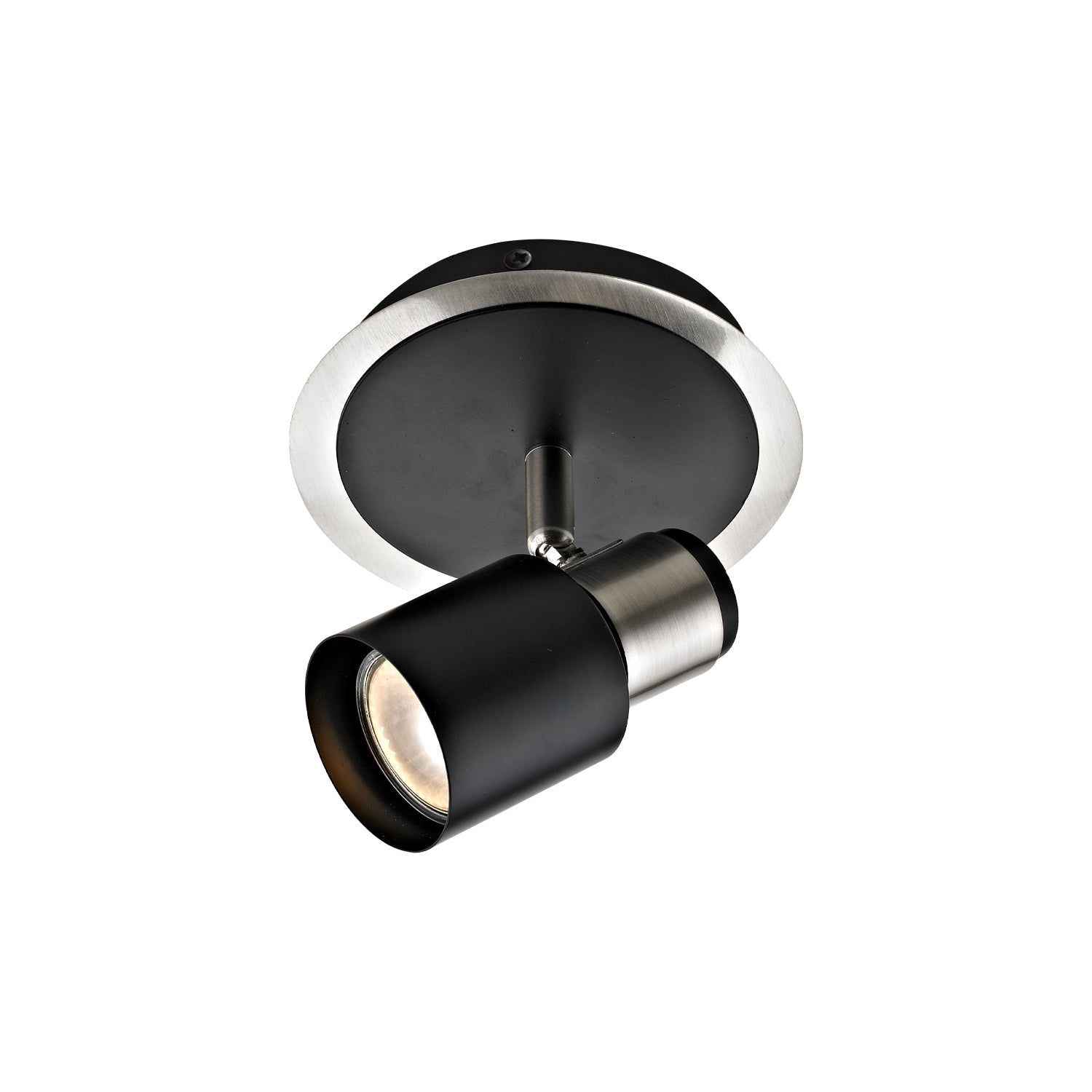 Xtricity - Luminaire Directionnel à 1 Tête, Largeur de 5.5'', De la Collection Harbour, Nickel Brossé et Noir - Simple Boutique