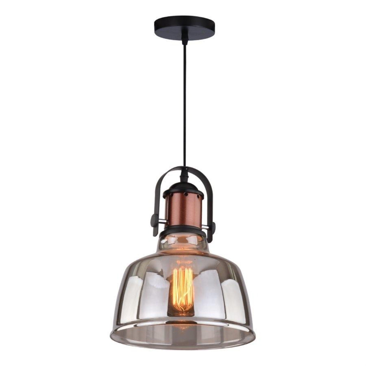 Xtricity - Luminaire Suspendu, Largeur de 8.7'', De la Colleciton Mila, Gris - Simple Boutique