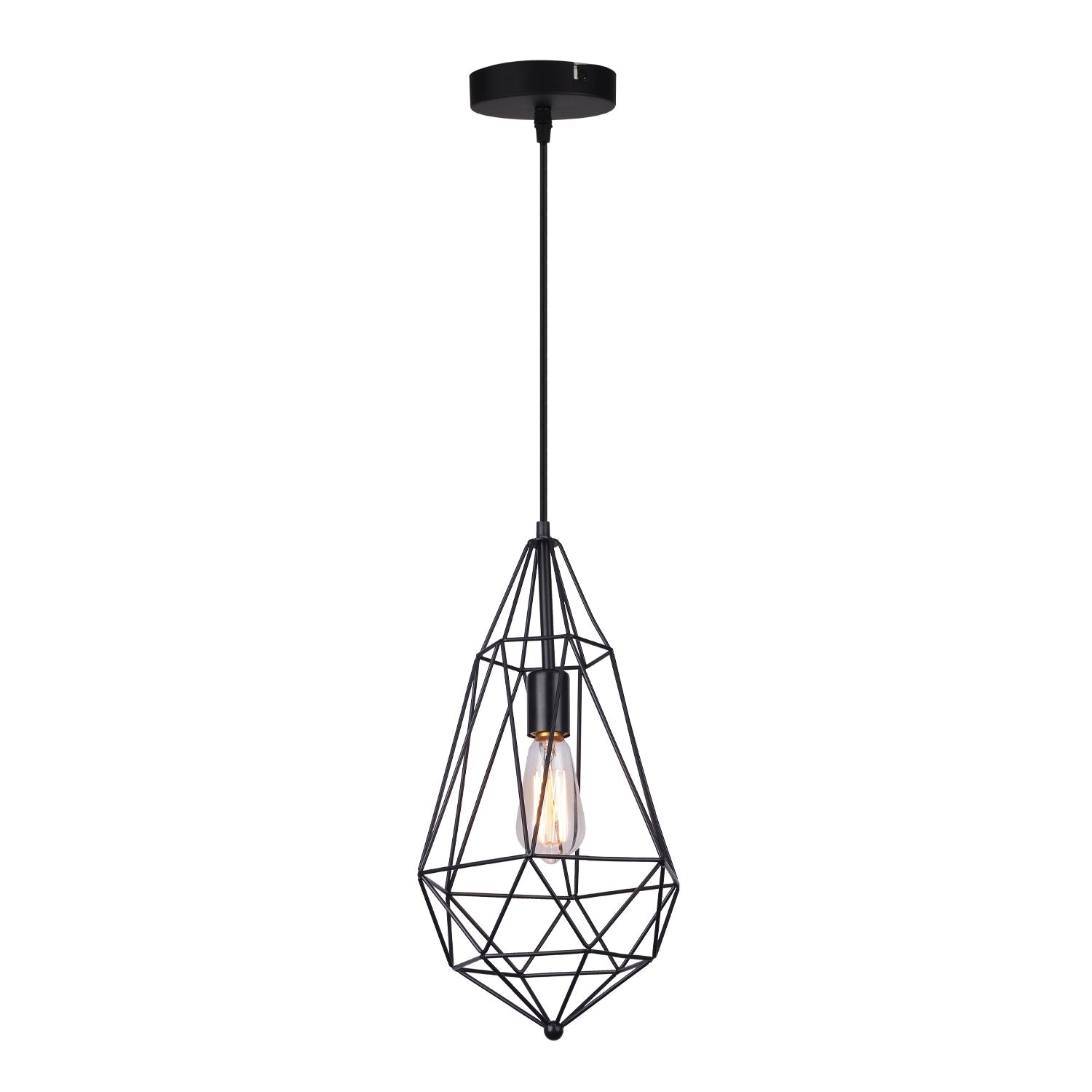 Xtricity - Luminaire Suspendu, Largeur de 9.8'', De la Collection Shadow, Noir - Simple Boutique
