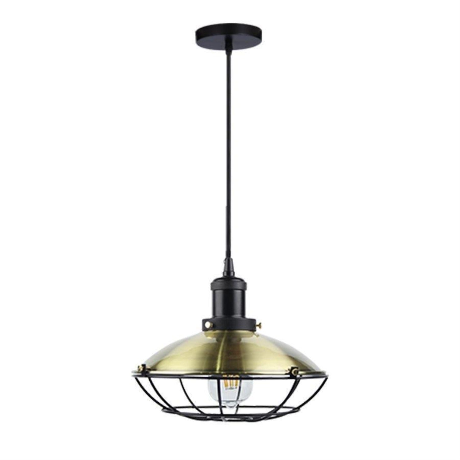 Xtricity - Luminaire Suspendu, Largeur de 9.84'', De la Collection Houston, Laiton Antique - Simple Boutique