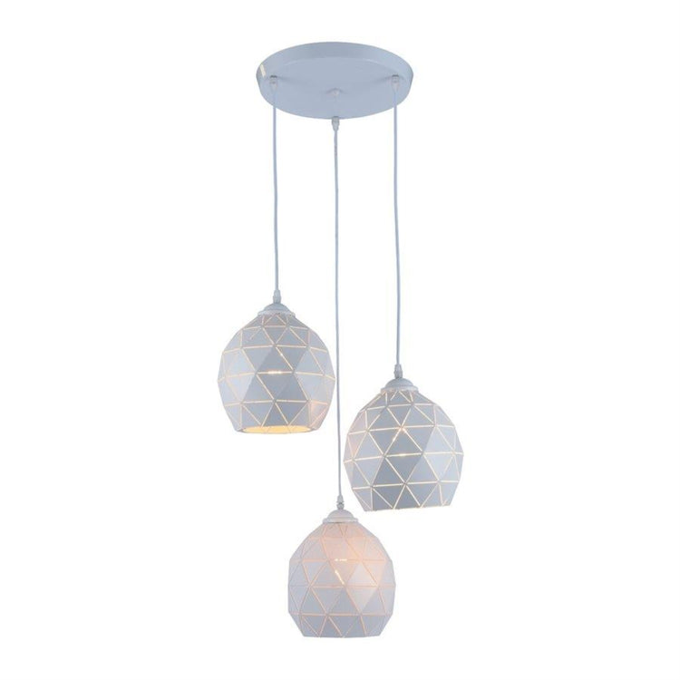 Xtricity - Luminaire Suspendu à 3 Lumières, Largeur de 18.11'', De la Collection Ellingson, Blanc - Simple Boutique