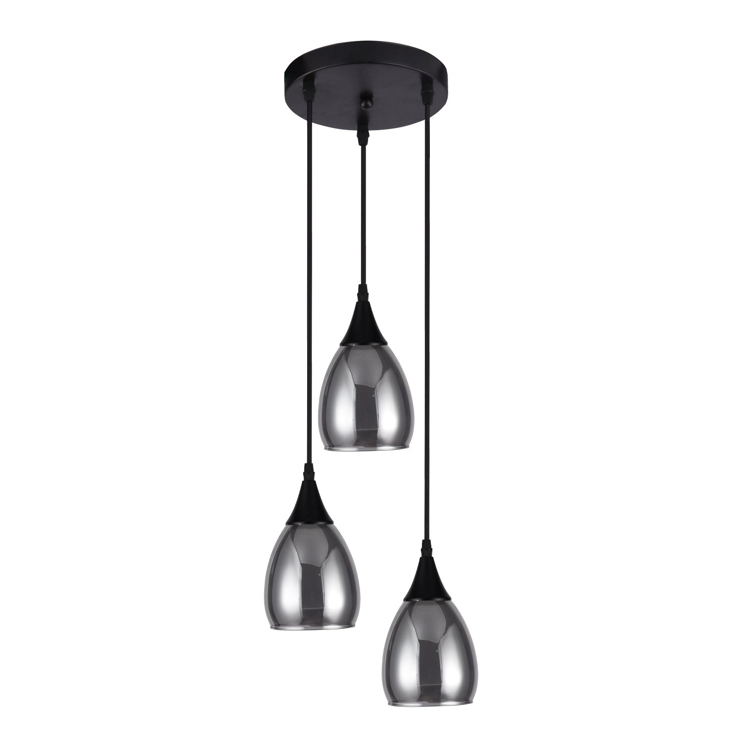 Xtricity - Luminaire Suspendu à 3 Lumières, Largeur de 9.8'', De la Collection Repley, Noir - Simple Boutique
