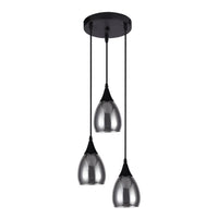 Xtricity - Luminaire Suspendu à 3 Lumières, Largeur de 9.8'', De la Collection Repley, Noir - Simple Boutique