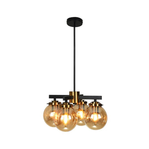 Xtricity - Luminaire Suspendu à 4 Lumières, Largeur de 14.5'', De la Collection Henderson, Noir et Doré - Simple Boutique